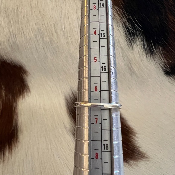 ❤️ Australian Opal Dark Denim Blue Sunburst Ring Navajo Sterling Silver Size 6.5 - Picture 7 of 15